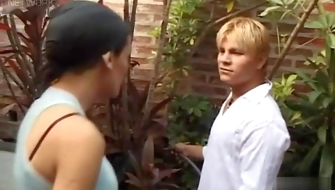 She's a big black cock in her ass