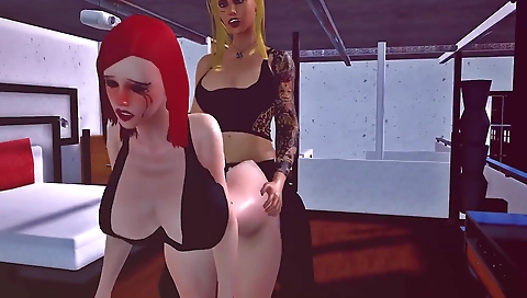 Mature couple fucks in the kitchen