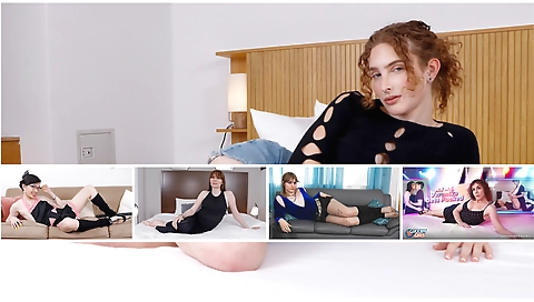 Hot moans in black lingerie