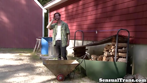 Hot tranny fucks and guy