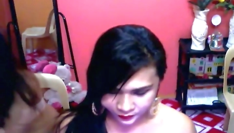 She gets a blowjob from her first-ter